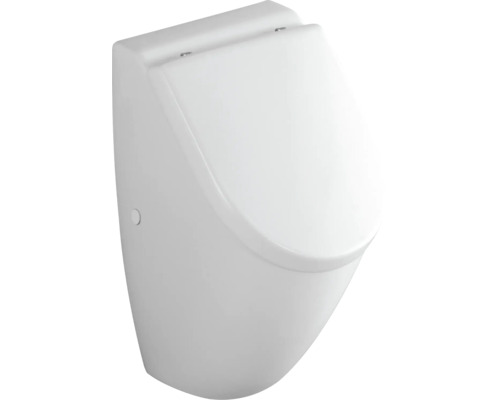 Weißes Urinal zur Wandmontage mit Deckel