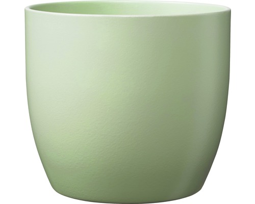 Cache-pot Soendgen Basel Fashion céramique Ø 16 H 15 cm vert tilleul Pot de fleurs rond