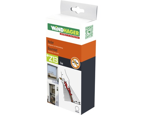 Windhager Bourrelet Profil d''étanchéité avec outil, 5 mètres, pour la protection contre les insectes, emballage