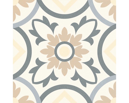 Dekorative Bodenfliese mit Blumenmuster