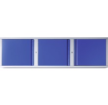 Armoire murale Industrial 1770 x 438 x 299 mm 1 porte à deux vantaux 1 tablette 1 porte 1 compartiment ouvert gris/bleu-thumb-0