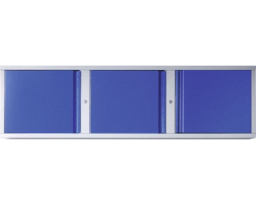 Armoire murale Industrial 1770 x 438 x 299 mm 1 porte à deux vantaux 1 tablette 1 porte 1 compartiment ouvert gris/bleu-0