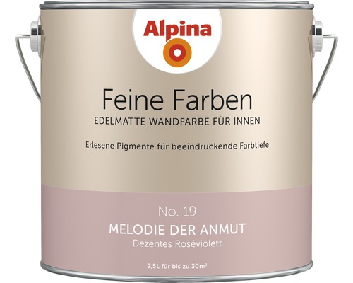Peinture murale Alpina Feine Farben sans conservateur Mélodie de grâce2,5 l