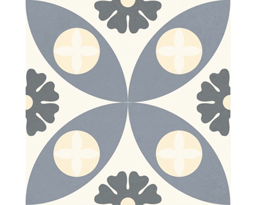 Fliese mit floralem Muster