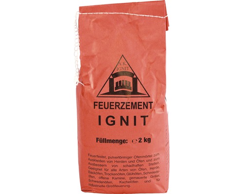 Feuerzement Bertrams 2 kg Feuerzement Ignit im 2 kg Sack für Öfen und Herde