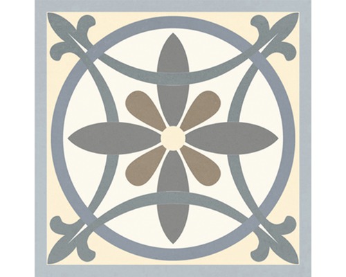 Quadratische Fliese mit floralem Muster