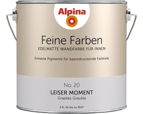 Peinture murale Alpina Feine Farben sans conservateur Instant de silence 2,5 l