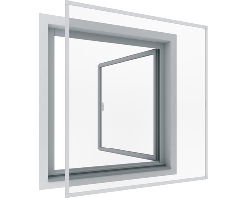 Moustiquaire pour fenêtre Rhino Screen sans perçage blanc 100x120 cm Fenêtre à soufflet avec moustiquaire