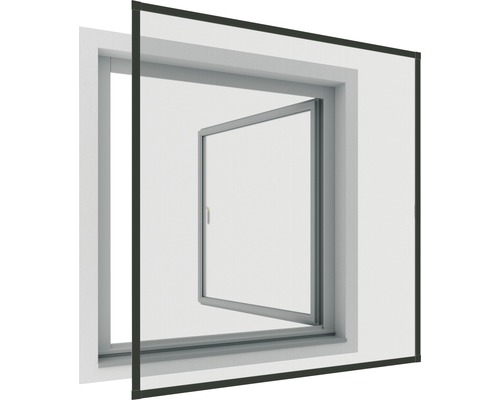 Insektenschutz-Fenster Rhino Screen ohne Bohren anthrazit 100x120 cm-0