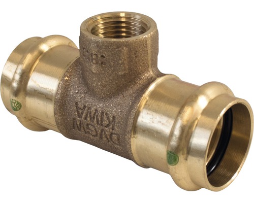 Raccord à compression Viega Sanpress avec contour SC pièce en T 22x1/2"x22mm filetage intérieur 115944 Raccord à compression Viega Sanpress avec contour SC pièce en T 22x1/2"x22mm filetage intérieur 115944
