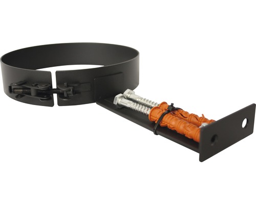 Ofenrohrschelle mit Wandbefestigung und Schrauben