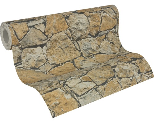 Rouleau de papier peint à motif de pierre