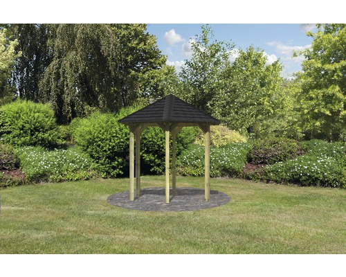 Pavillon Karibu Eco Munster en kit 235x208 cm traité en autoclave par imprégnation