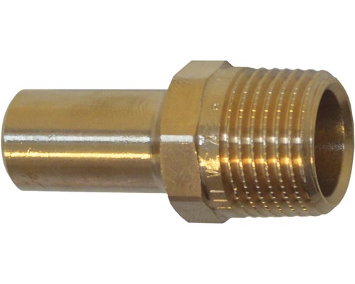 Raccord à compression Viega Sanpress avec contour SC pièce d'insertion 15mmx1/2" filetage extérieur 115418