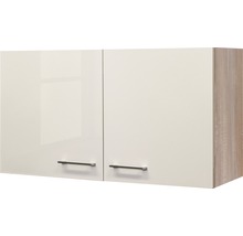 Flex Well Hängeschrank Nepal BxTxH 100 x 32 x 55 cm kaschmir glänzend zerlegt Anschlag links rechts 00007586