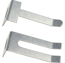 Deux supports d''angle métalliques pour la fixation