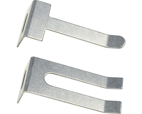 Deux supports d''angle métalliques pour la fixation