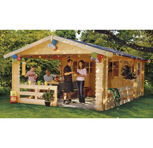 Terrassenhaus SKAN HOLZ Alicante mit Fußboden 420 x 553 cm natur