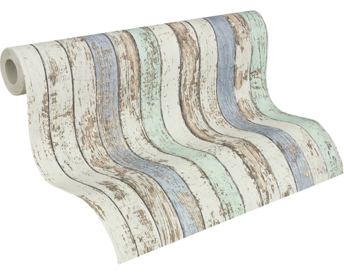 Rouleau de papier peint avec motif de planches de bois
