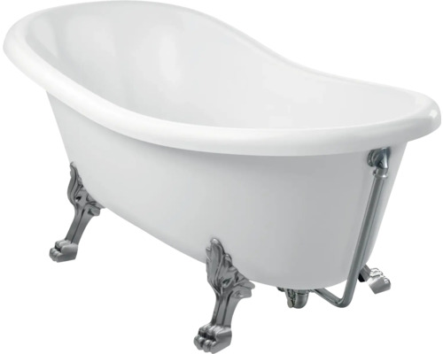Freistehende Badewanne mit Füßen im Löwenfußdesign