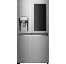 Réfrigérateur américain LG GSI961PZAZ lxhxp 91,2 x 179 x 73,8 cm compartiment de réfrigération 411 l compartiment de congélation 214 l 431 kWh/an acier inoxydable avec fonction InstaView : frapper et regarder-thumb-3