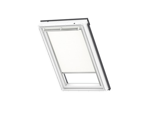 Store occultant VELUX uni blanc à commande manuelle cadre aluminium DKL C06 1025S