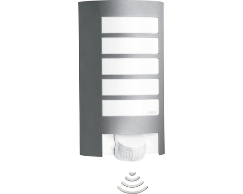Spot extérieur à LED Tunga 2 x 3,5 W 2 x 420 lm h 12,1 cm IP54 métal  anthracite blanc avec détecteur de mouvement - HORNBACH