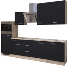Cuisine complète Flex Well avec appareils Santo 280 cm anthracite mat démontée variante réversible 00011580