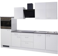 Cuisine complète Flex Well avec appareils Lucca 280 cm blanc mat démontée variante réversible 00011584