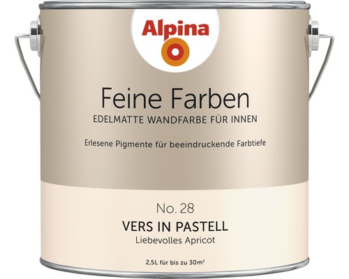 Peinture murale Alpina Feine Farben sans conservateur Verset en pastel 2,5 l