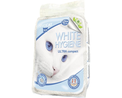 Litière pour chats SIVOCAT White Hygiène ultra 12 l