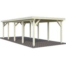 Carport en bois avec plusieurs supports
