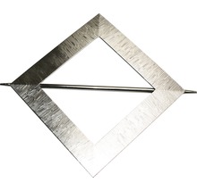 Épingle décorative Uranus aspect acier inoxydable 14,5x14,5 cm
