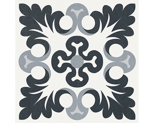 Dekorative Bodenfliese mit floralem Muster