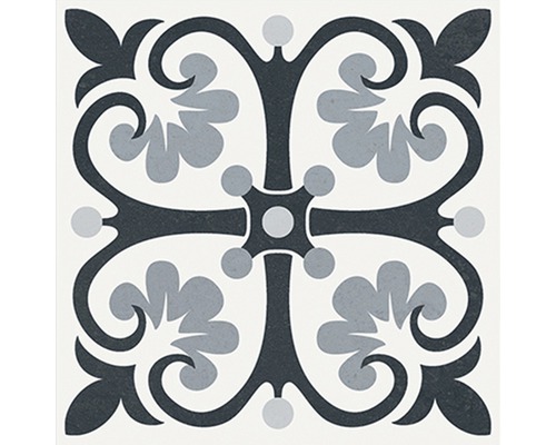 Fliese mit Blumendekor