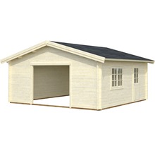 Garage simple Palmako Roger 27,7 m² sans portail 622 x 596 cm naturel