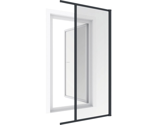 Fliegengittertür vor offenem Fenster