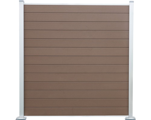 Gartenzaun aus Kunststoff mit Aluminiumpfosten