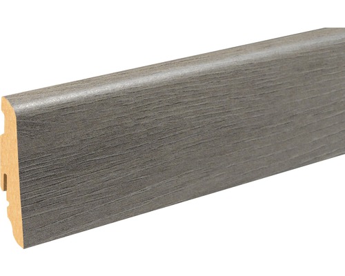 SKANDOR Sockelleiste Eiche FOI981 FU60L 19 x 58 x 2400 mm Fußleiste mit Holzstruktur