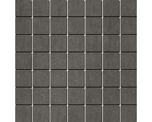 Mosaïque en grès cérame fin Residenz gris foncé 35x35 cm