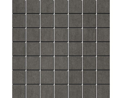 Mosaïque en grès cérame fin Residenz gris foncé 35x35 cm Mosaïque pour murs et sols