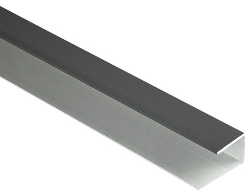Finition latérale 20 Konsta aluminium anodisé anthracite 43x24x27x2500 mm