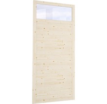 Holztür mit Glaseinsatz