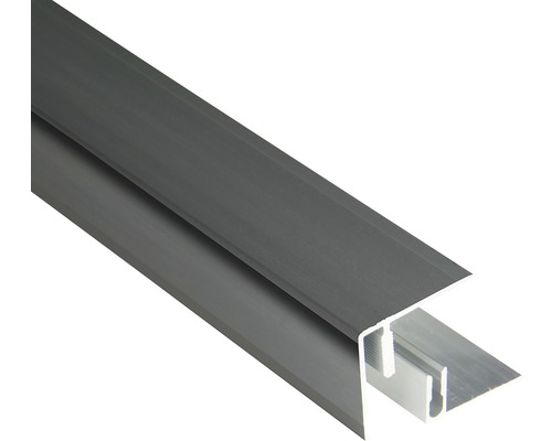 Profilé de finition 41 Konsta en aluminium anodisé avec rail de fixation 41x45x2500 mm