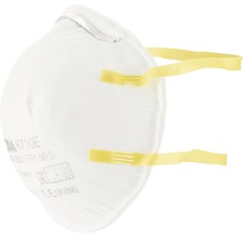 Masque respiratoire avec des élastiques jaunes