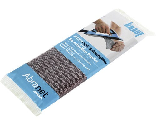 Paquet de grilles abrasives Abranet, convient pour les ponceuses manuelles Knauf, contenu : 10 pièces, dimensions : 80 x 230 millimètres, grain : P80