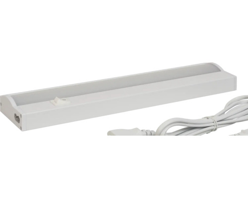 Éclairage LED sous-meuble 5W 480 lm 4000 K blanc neutre L 285 mm Kos 30 blanc Luminaire sous meuble avec interrupteur et câble