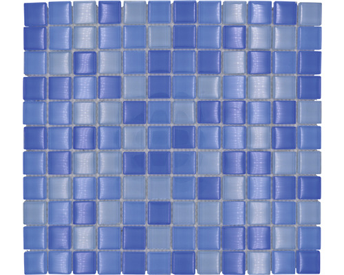 Mosaïques de verre XCM 8222, bleu, 30,5x32,5 cm