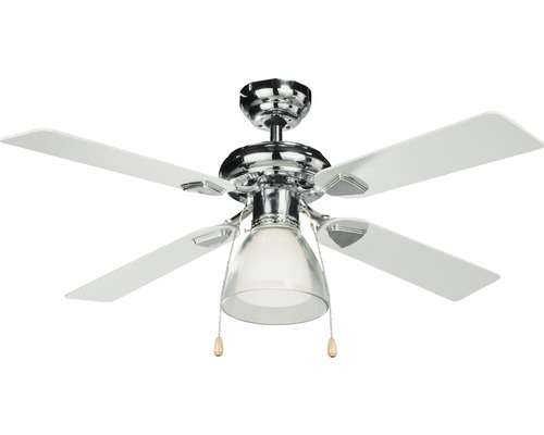 Ventilateur de plafond Madeira Calpea 50 W - sans ampoule 49,7 dB(A) Ø 106 cm argent/blanc peut être équipé d'une télécommande mode été + hiver