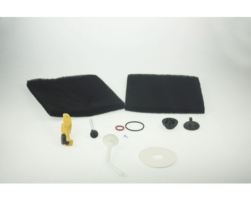 Kit de pièces de rechange pour filtre de bassin comprenant des tapis filtrants et diverses petites pièces